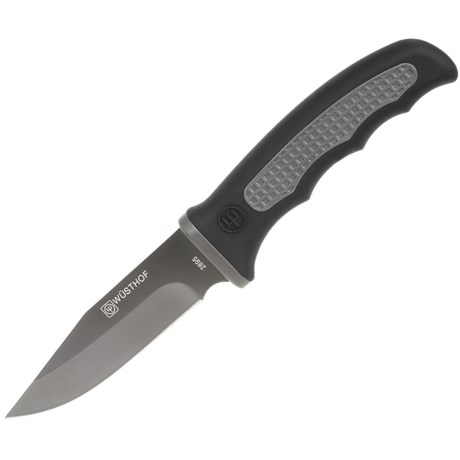 Wusthof Hunting Knife - Straight Edge, Fixed Blade, Leather Sheath ...