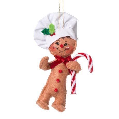 Annalee Gingerbread Chef with Candy Cane Ornament - 5”