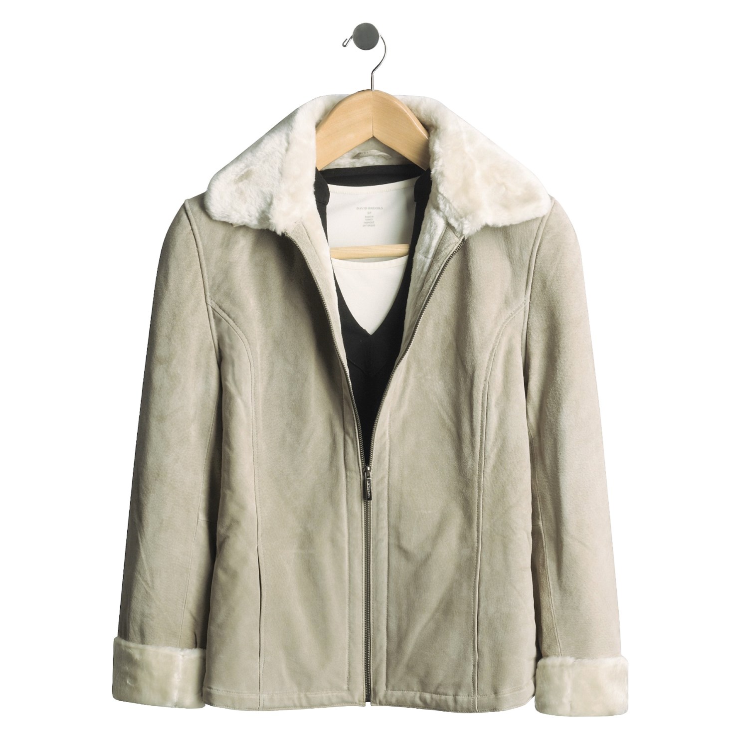 Liz Claiborne Suede Jacket with Faux Fur Lining (For Women) 49897 ...