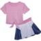 Reebok Todder Girls Tie-Hem Shirt and Mesh Skort - Short Sleeve