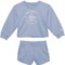 Reebok Infant Girls University Sweatshirt and Shorts Set