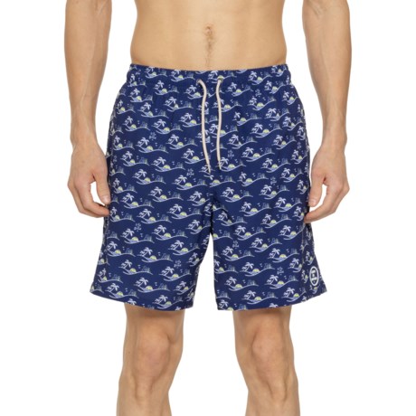 Life is Good® Wave Print Boardshorts - UPF 50+, Built-In Briefs