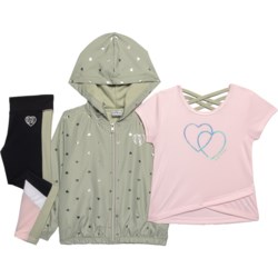 Body Glove Toddler Girls Windbreaker Jacket, Shirt and Leggings Set - Short Sleeve