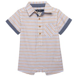 Ben Sherman Infant Boys Striped Romper - Short Sleeve