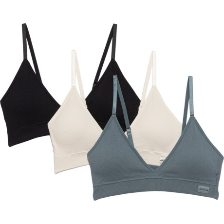 Danskin Recycled Seamless Rib Bralette - 3-Pack