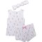 Petit Lem Toddler Girls Tank Top, Shorts and Headband Set - 3-Piece