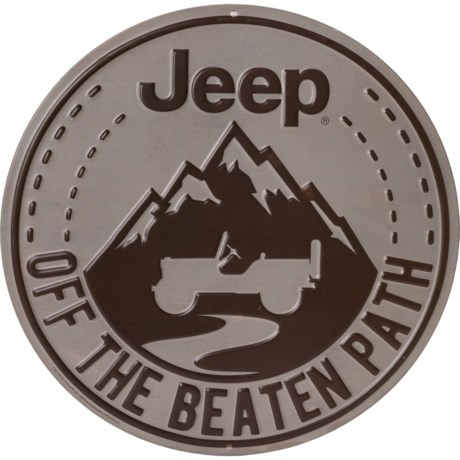 Open Road Brands 12” Jeep Off the Beaten Path Metal Wall Sign