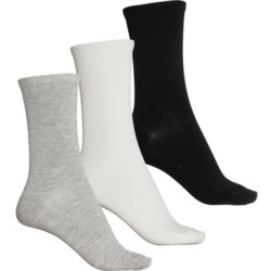 Lemon Silk Touch Basic Socks - 3-Pack, Crew (For Women)