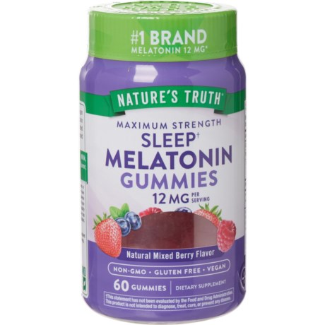 Nature's Truth Melatonin Dietary Supplement Gummies - 12 mg, 60-Count