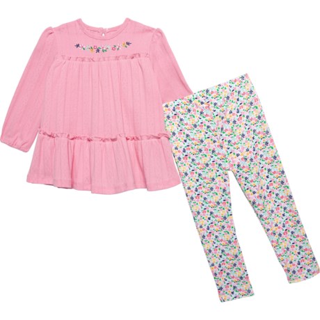 LITTLE ME Infant Girls Tunic Shirt and Leggings Set - Long Sleeve