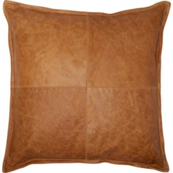 Classic Home Dumont Oversized Leather Throw Pillow - Feather Fill, 22x22”