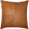 Classic Home Dumont Oversized Leather Throw Pillow - Feather Fill, 22x22”