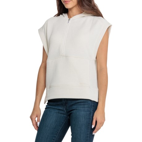 SmartWool Recycled Terry Hoodie - Zip Neck, Short Sleeve