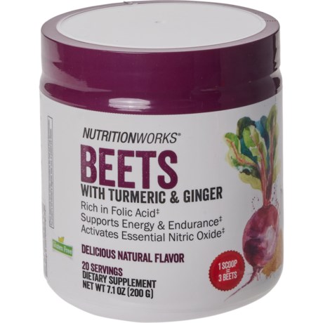 Nutrition Works Beets with Turmeric and Ginger Powder - 20 Servings