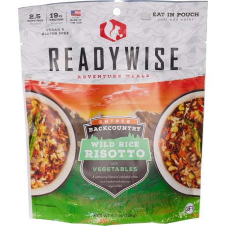 Ready Wise Backcountry Wild Rice Risotto with Vegetables Meal - 2.5 Servings