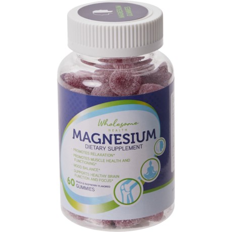 Wholesome Health Magnesium Raspberry Gummies - 60-Count