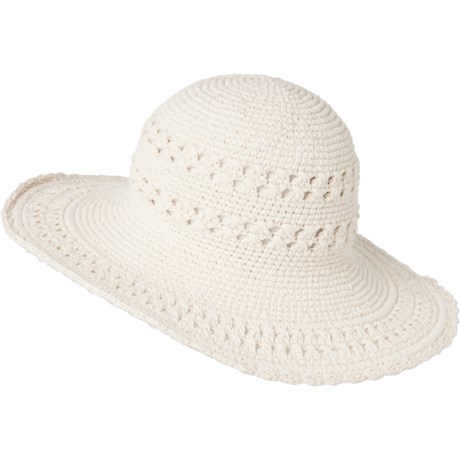 San Diego Hat Company Cotton Crochet Floppy Hat - UPF 50+ (For Women)