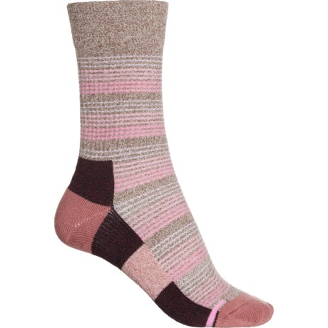 DR MOTION Waterfall Stripe Outdoor Socks - Crew (For Women)