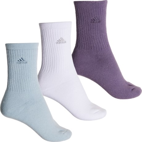 adidas Supersoft Comfort Cushion Cozy Socks - 3-Pack, Crew (For Women)