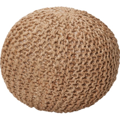 nuLOOM Knitted Jute Pouf Ottoman - 14x20x20”