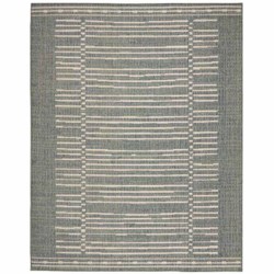 obeetee Flatweave Lines Indoor-Outdoor Area Rug - 6’7”x9’4”