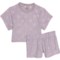 Bearpaw Big Girls Terry Knit Lounge Set - Short Sleeve