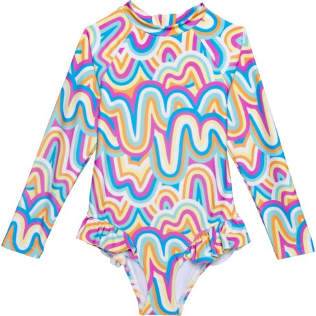 Banana Boat Toddler Girls One-Piece Swimsuit - UPF 50+, Long Sleeve