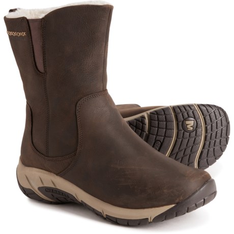 Merrell Encore 4 Tall Zip Polar Boots - Waterproof, Insulated, Leather, Wide Width (For Women)