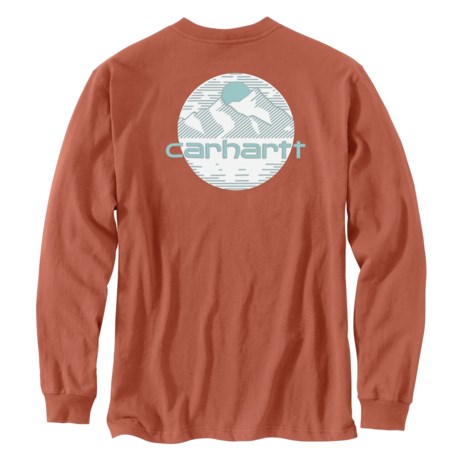 Carhartt 105955 Relaxed Fit Heavyweight Mountain Graphic Shirt - Long Sleeve, Factory Seconds