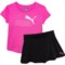 Puma Big Girls Jersey T-Shirt and Skort Set - Short Sleeve