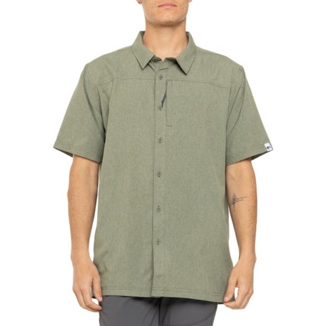 Costa Hybrid Tech Button-Down Shirt - UPF 30+, Short Sleeve