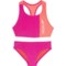 Speedo Big Girls Solid Blocked Bikini Set - SPF 50+