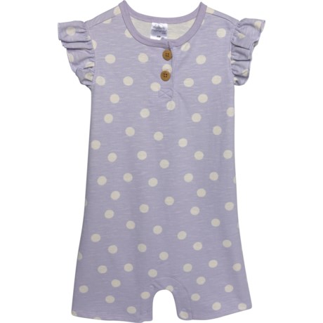 Modern Moments by Gerber Infant Girls Flutter Sleeve Romper - Short Sleeve
