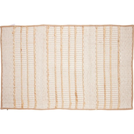 NATURAL COLLECTION Pinstripe Jute Bath Rug - 24x40”, Natural