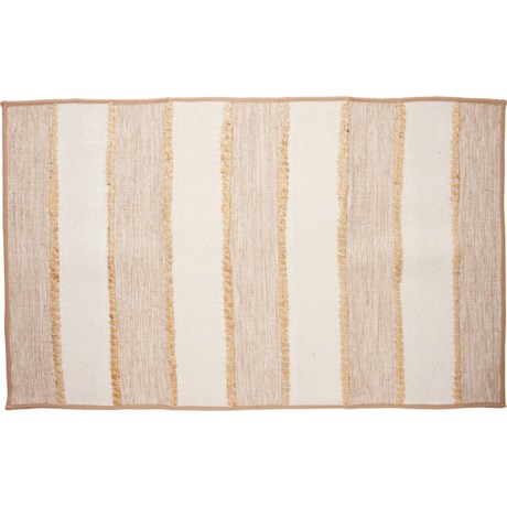 NATURAL COLLECTION Striped Jute Bath Rug - 27x45”, Natural