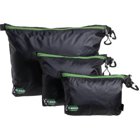 XPLORER Adventure Flat Pouches Set - 3-Piece, Black