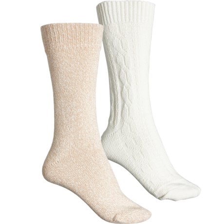 Frye Supersoft Cable Texture Boot Socks - 2-Pack, Mid Calf (For Women)