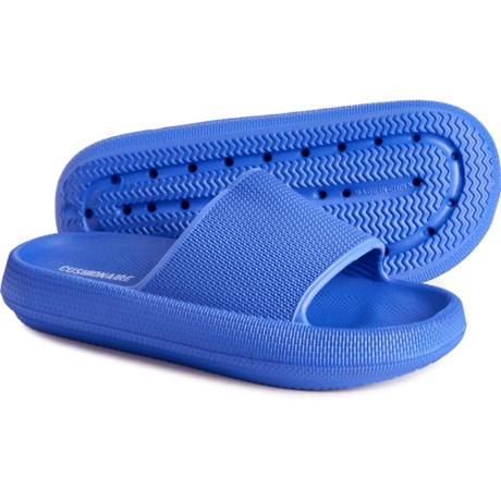 Cushionaire Boys and Girls Feather Fashion Slide Sandals