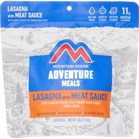 Mountain House Lasagna with Meat Sauce Meal - 2 Servings