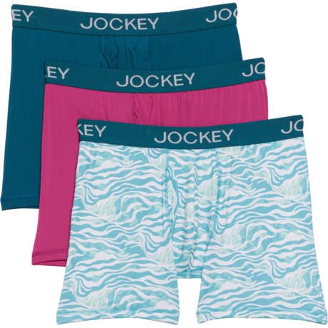 Jockey Active Microfiber Stretch Boxer Briefs - 3-Pack