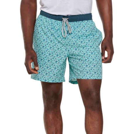 Rainforest Pool of Fish AOP Volley Swim Shorts - Built-In Brief