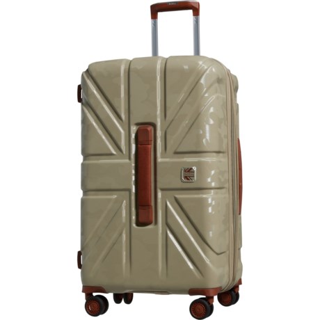 BritBag 27.9” Okavango Spinner Suitcase - Hardside, Expandable, Beige Cement