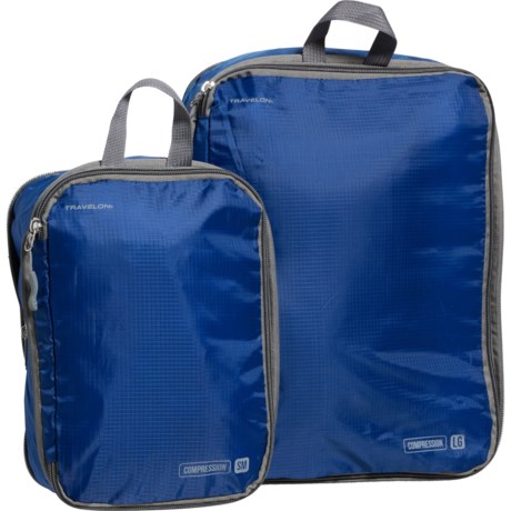 Travelon Compression Packing Cubes - 2-Pack, Blue