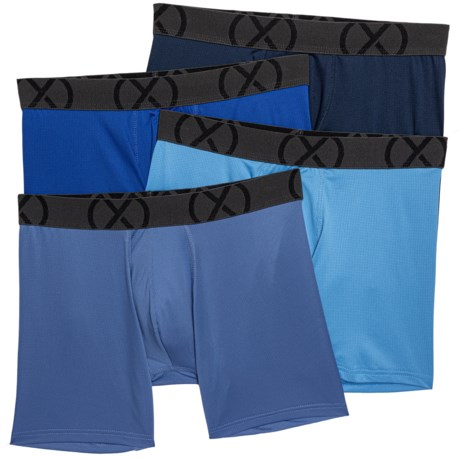 2XIST (X) Basics Sport Mesh Boxer Briefs - 4-Pack, 6”
