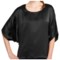Lilla P Hammered Silk Shirt - Shirred 3/4 Dolman Sleeve (For Women)