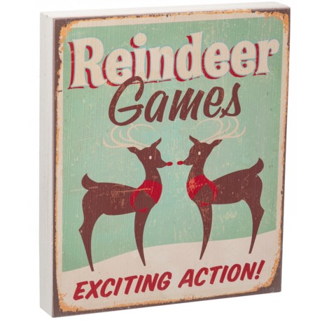 Sixtrees 10x12” Reindeer Games Wall Art