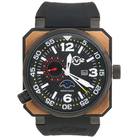 Gevril GV2 by  XO Submarine PVD Watch - Rose Gold, Rubber Strap