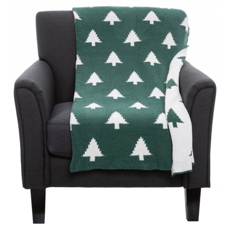 Well Dressed Home Home Pine Throw Blanket - 50x60”, Reversible
