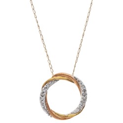 Stanley Creations 10K Gold Rolling Circle Pendant Necklace