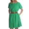 Ellen Tracy Crepe Square Neck Dress - Short Sleeve (For Women)
